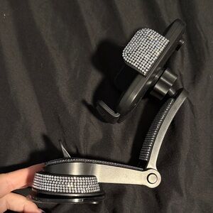 🚨Never Used🚨 Black and Silver Rhinestone Car Phone Mount